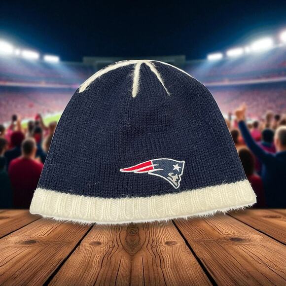 Vintage Womens New England Patriots Hat Beanie Cap Angora Rabbit NFL Football - Picture 10 of 10